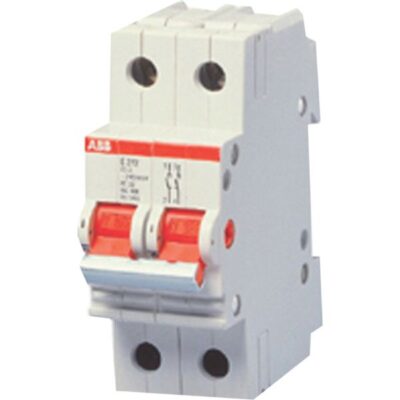 E202/SHD202 DOUBLE POLE ISOLATORS DIN RAIL MOUNT (415 VAC) (2NO) &#8211