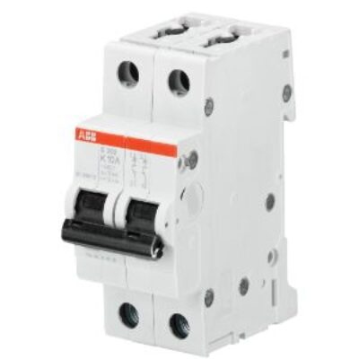 S202 DOUBLE POLE MCB 10kA DIN RAIL MOUNT (400VAC &#8211