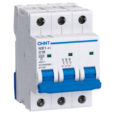 NB1-63 3 Pole Miniature Circuit Breaker | C-Curve